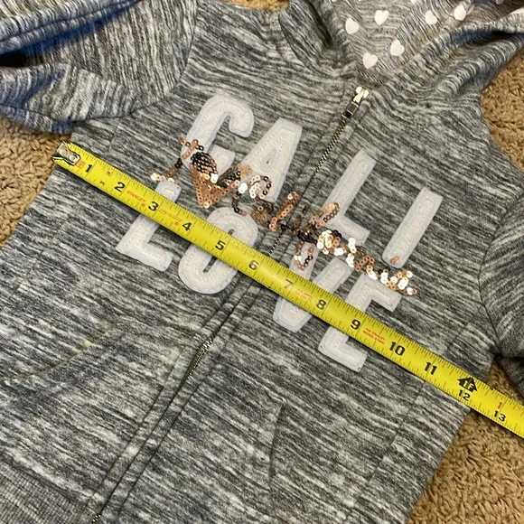 Reflex kids Cali love glitter zip up hoodie - Picture 4 of 9